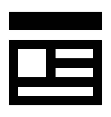  Web sayfası şablonu vektör simgesi