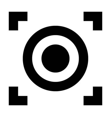  Odak aracı vektör simgesi