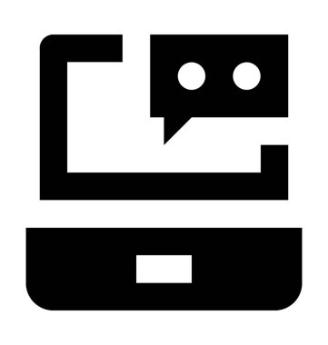  Çevrimiçi sohbet vektör simgesi