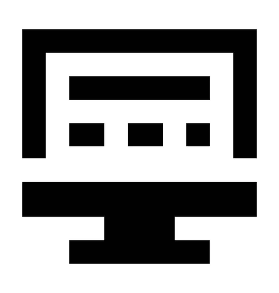 Monitor vector icono — Vector de stock