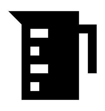  Ölçüm kabı vektör simgesi