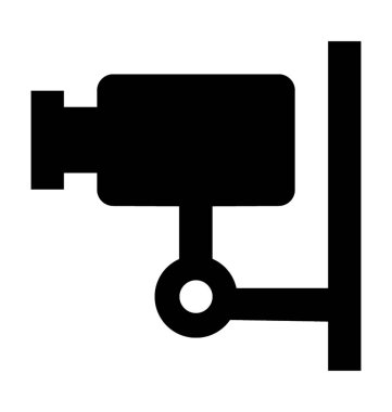  Güvenlik kamerası vektör simgesi