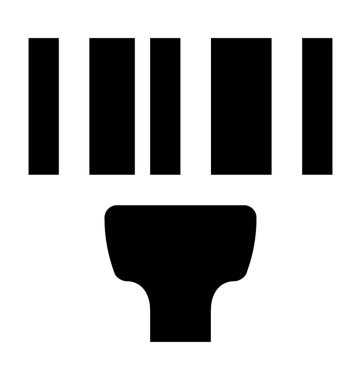  Barkod tarayıcı vektör simgesi