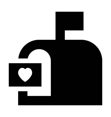  Retro mektup vektör simgesi