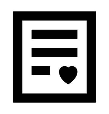  aşk mektubu vektör simgesi