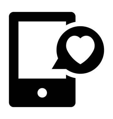  Online aşk vektör simgesi