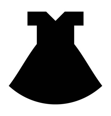  kadın elbise vektör simgesi