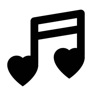  Romantik müzik vektörü simgesi