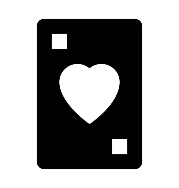 Ícone de vetor de cartão de poker — Vetor de Stock