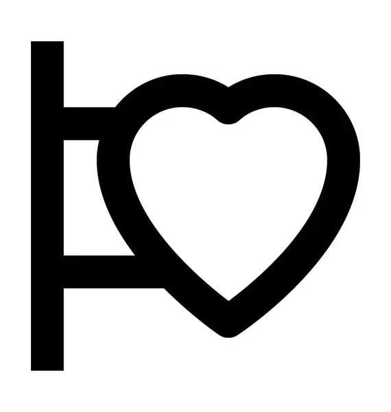 Icona vettoriale del cartello cardiaco — Vettoriale Stock