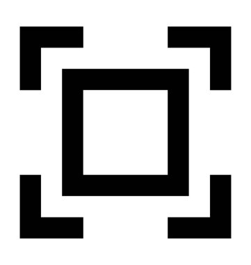  Kare hedefleme vektör simgesi 