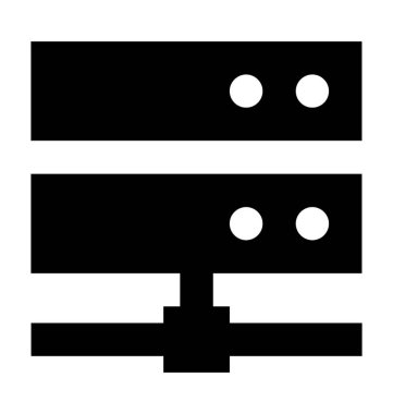  sunucu raf vektör simgesi 