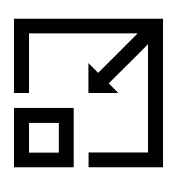  Pencere vektör simgesi yeniden boyutlandırma 