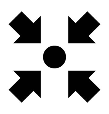  İçe okları vektör simgesi 