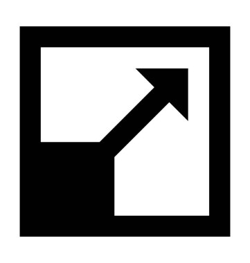  Resize Meydanı vektör simgesi 