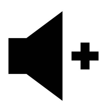  •Ses yükseltme vektör simgesi 