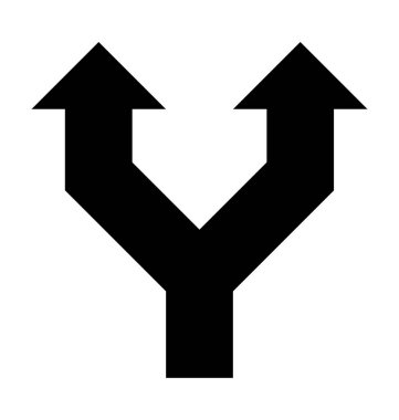  Ok çatal vektör simgesi 