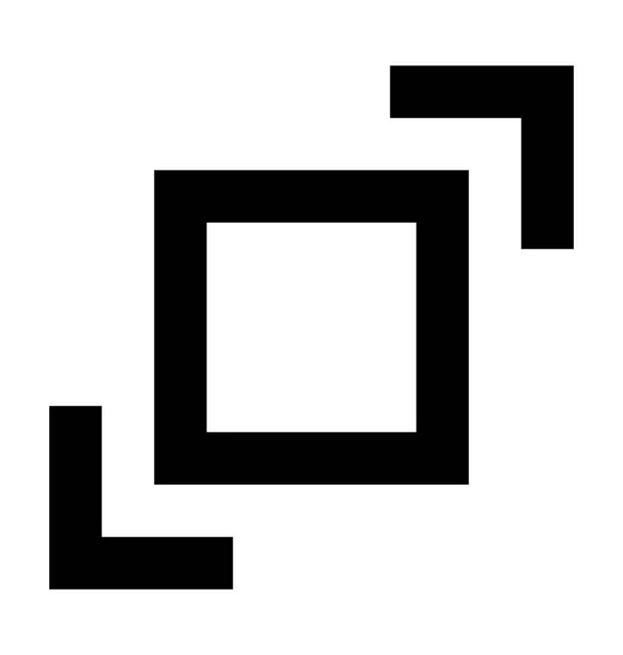 Größe des quadratischen Vektorsymbols ändern — Stockvektor