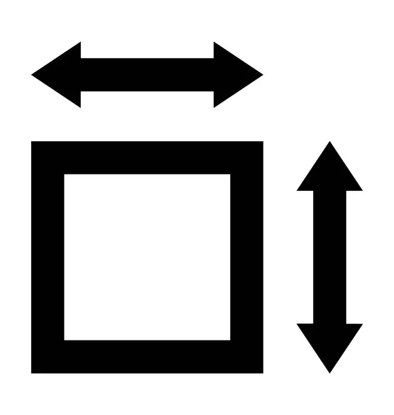 Square Measurement Vector Icon — Stock Vector