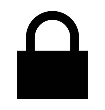  asma kilit vektör simgesi 