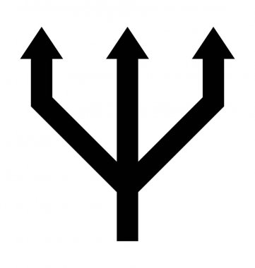  Ok çatal vektör simgesi 