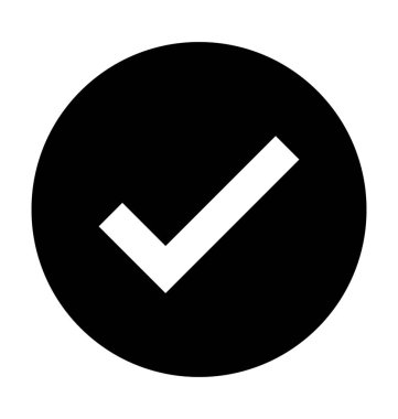  işaretleme vektör simgesini kontrol et 