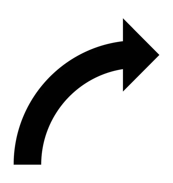 矢印の曲線のベクトルのアイコン — ストックベクタ
