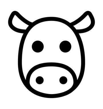 İnek vektör simgesi