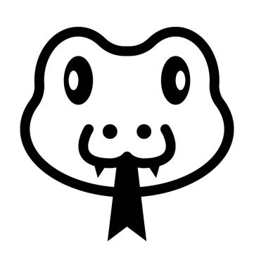  Yılan vektör simgesi