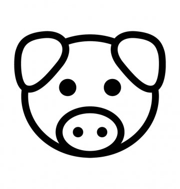  Domuz vektör simgesi