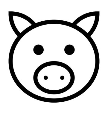  Domuz vektör simgesi