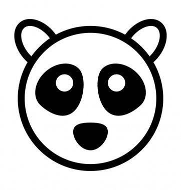  Panda vektör simgesi
