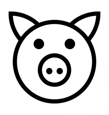  Domuz vektör simgesi
