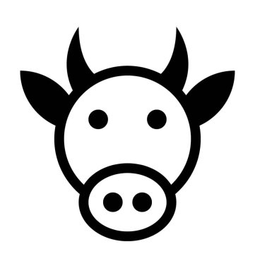  İnek vektör simgesi