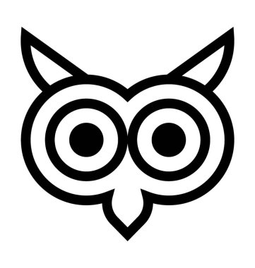  Baykuş vektör simgesi