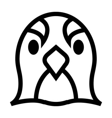  Penguen vektör simgesi