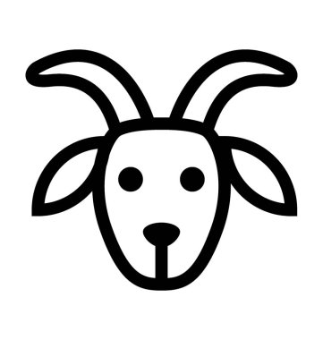  Keçi vektör simgesi