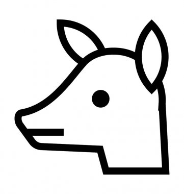  Keçi çocuğun vektör simgesi