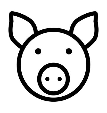  Yaban domuzu vektör simgesi