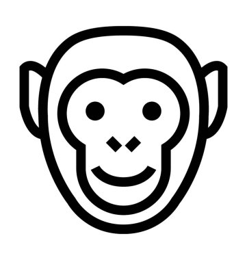  Maymun vektör simgesi