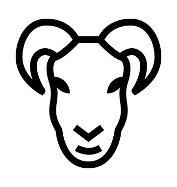  Kunduzdan oluşur keçi vektör simgesi