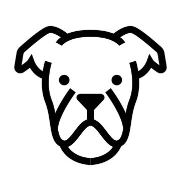  Bulldog vektör simgesi