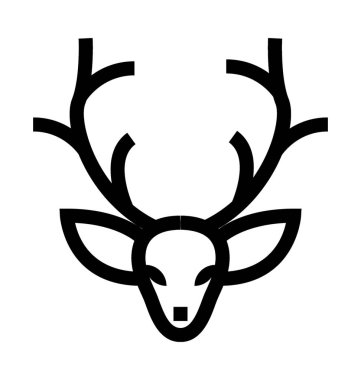  Ren geyiği vektör simgesi