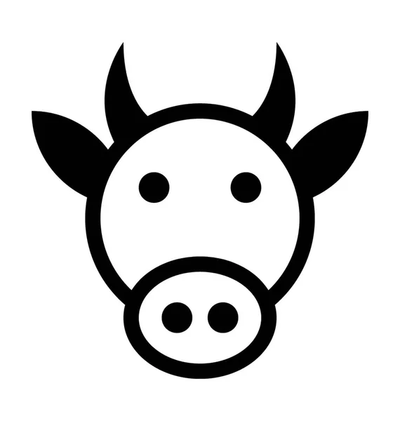 Vache icône vectorielle — Image vectorielle