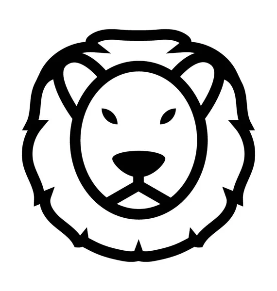 Lion Vector Icon — Stock Vector