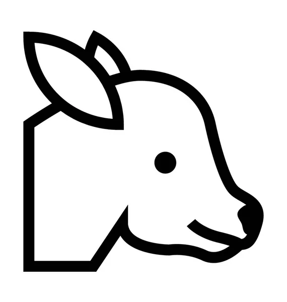 Goat Vector Icon — Stock Vector