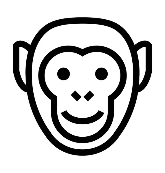 Monkey Vector Icon — Stock Vector