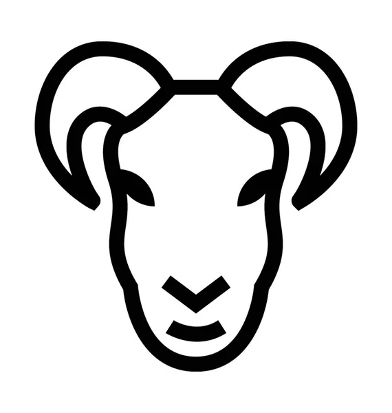 Ícone de vetor de cabra Mouflon —  Vetores de Stock