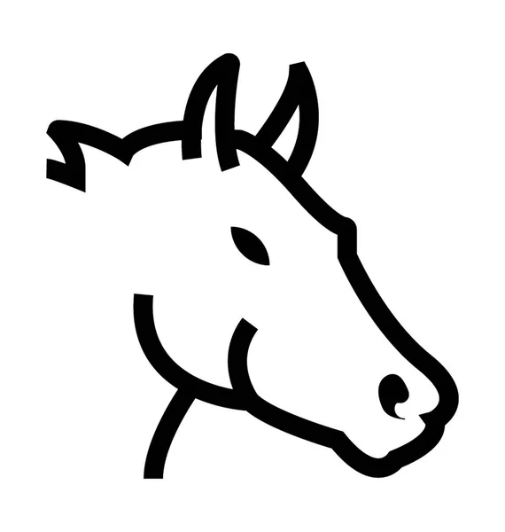 Icono del vector caballo — Vector de stock