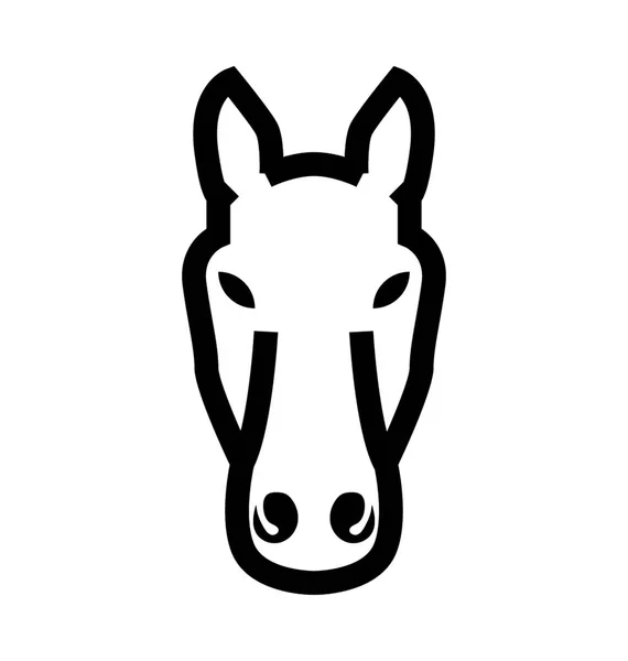Ilustração plana do ícone da cara de cavalo imagem vetorial de  creativestall© 89068882
